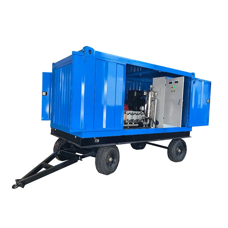 1000bar Double Gun Operation Cement Concrete Roughening Machine  Dam High Pressure Water Jet Cleaning Equipment