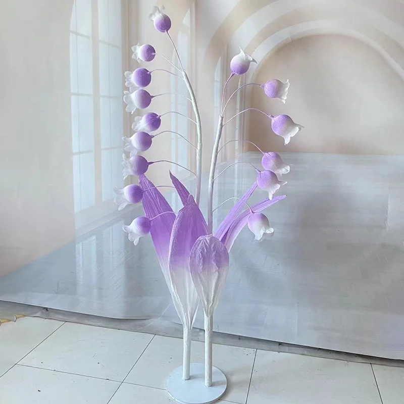 Giant Flower Handmade Colorful Giant Artificial Flower Props Lily of the valley Flower For Wedding Decoration