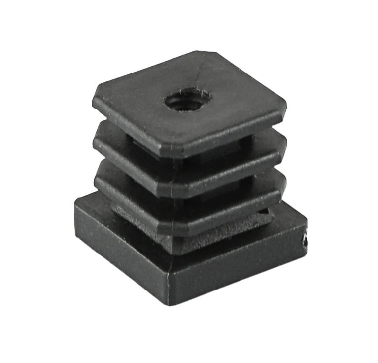 Factory Direct Sale New Design Qaf Threaded Square Ribbed Insert in Polypropylene for Furniture
