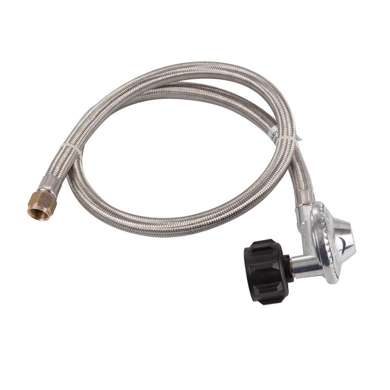 
Stainless Steel Braided Low Pressure Propane Gas Regulator with Hose 