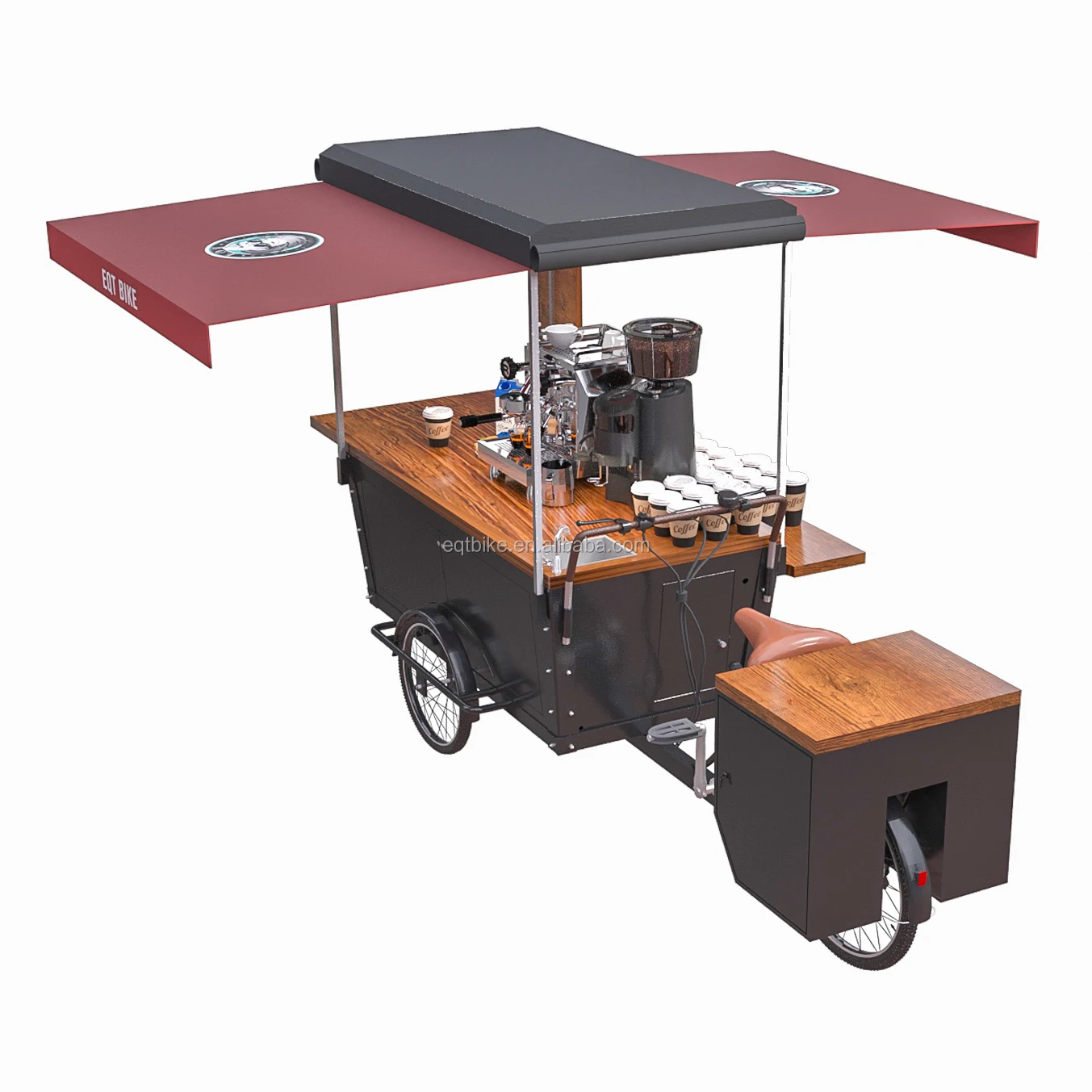 Coffee Bicycle Mobile Coffee Bike Kitchen Moving Vending Food Cart