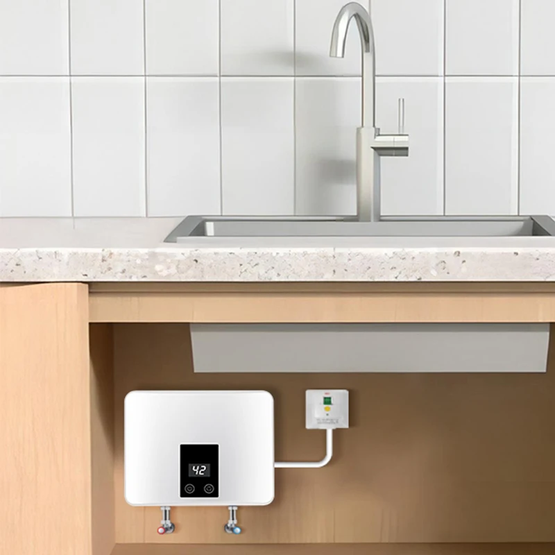 120v 220V 3.5kw 5.5kw ETL CE CB mini under sink kitchen instant electric shower water heater for hand wash