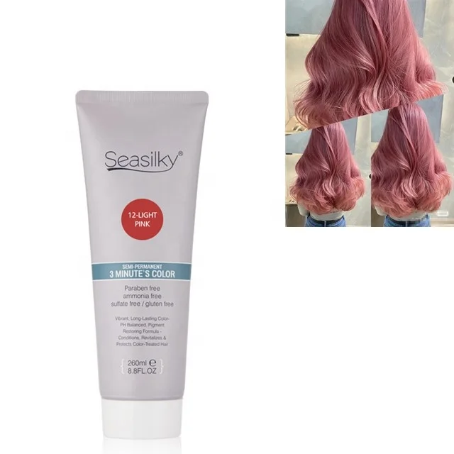 Semi-Permanent Hair Color Conditioner Used To  Maintain  Light Pink Hair Color