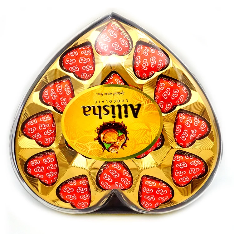 Темные коробочки из Чистого Какао в форме сердца, шоколадные коробочки