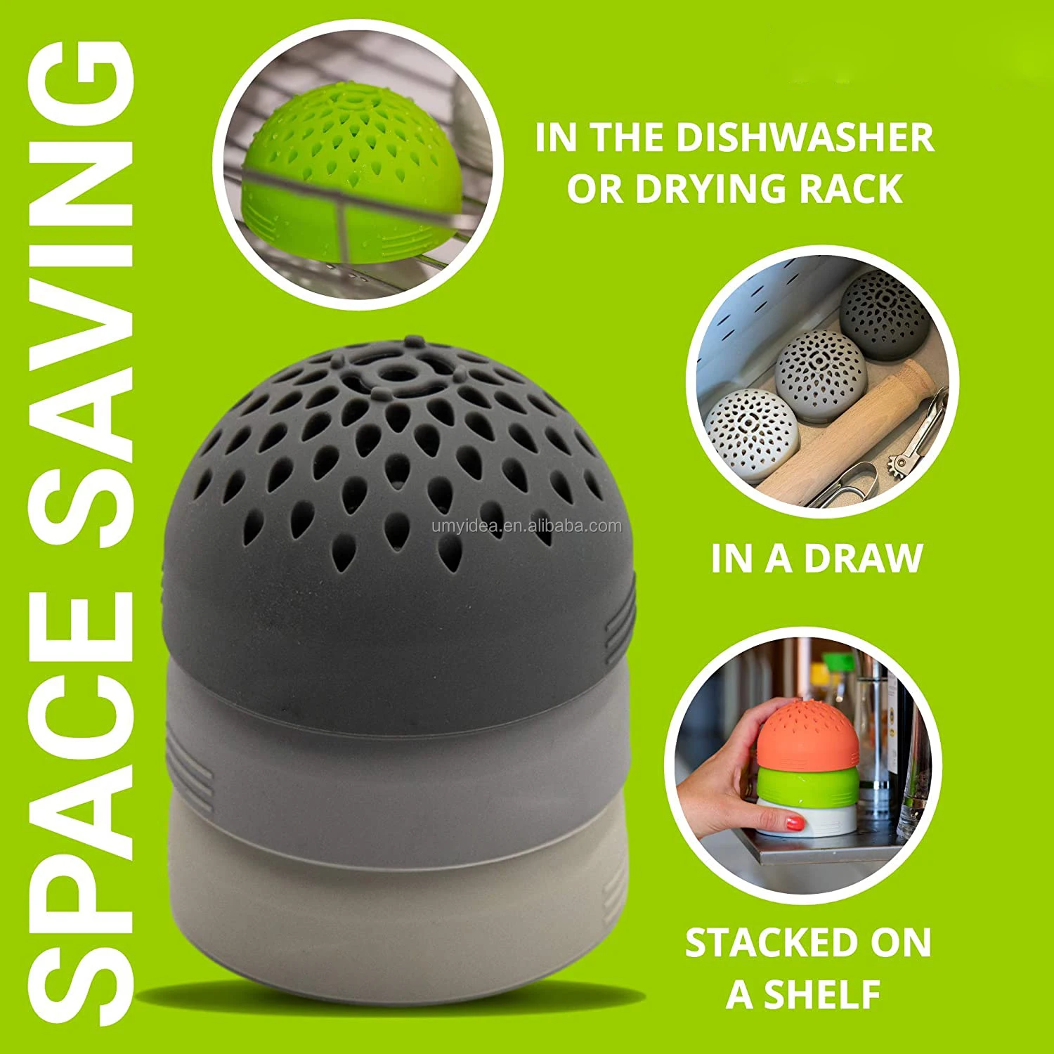 2021 Micro Silicone Kitchen Colander Drainer Portable Multi-Use Mini Colander For Drain Chickpeas Kidney Beans Tinned Fruit