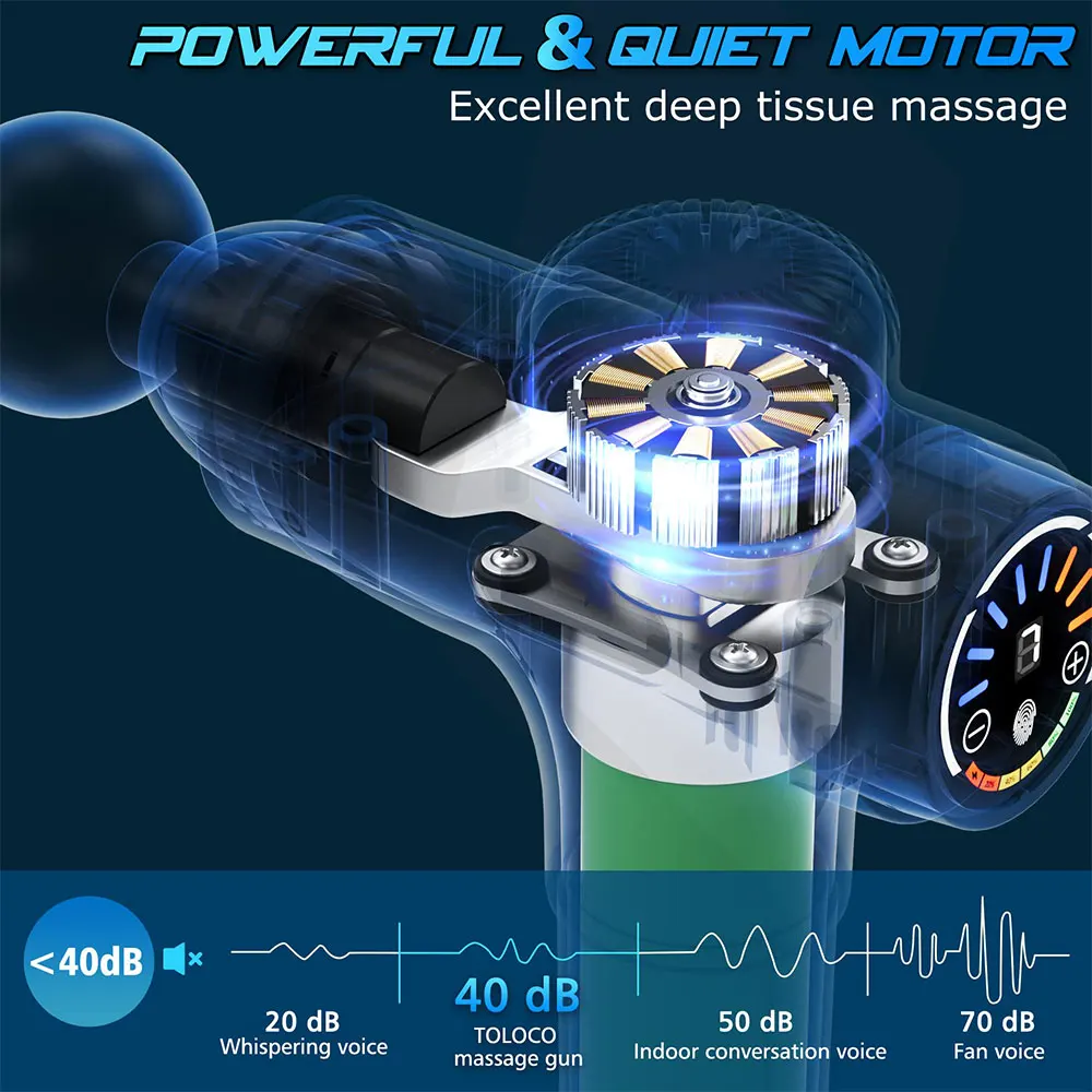 2024 Recovery Brushless Motor Electric Muscle Sport Gun Massage Products Portable Gym Machine Deep Tissue Massager Massage Gun