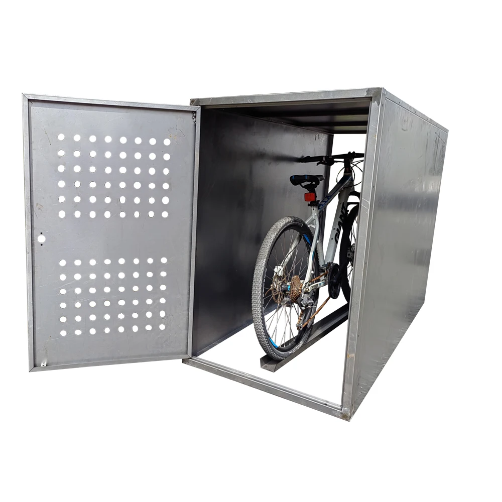Outdoor Flat Pack Bike Locker Shed Waterproof Motorcycle Garage Car Parking Lot System Outside Cabinet For Storage