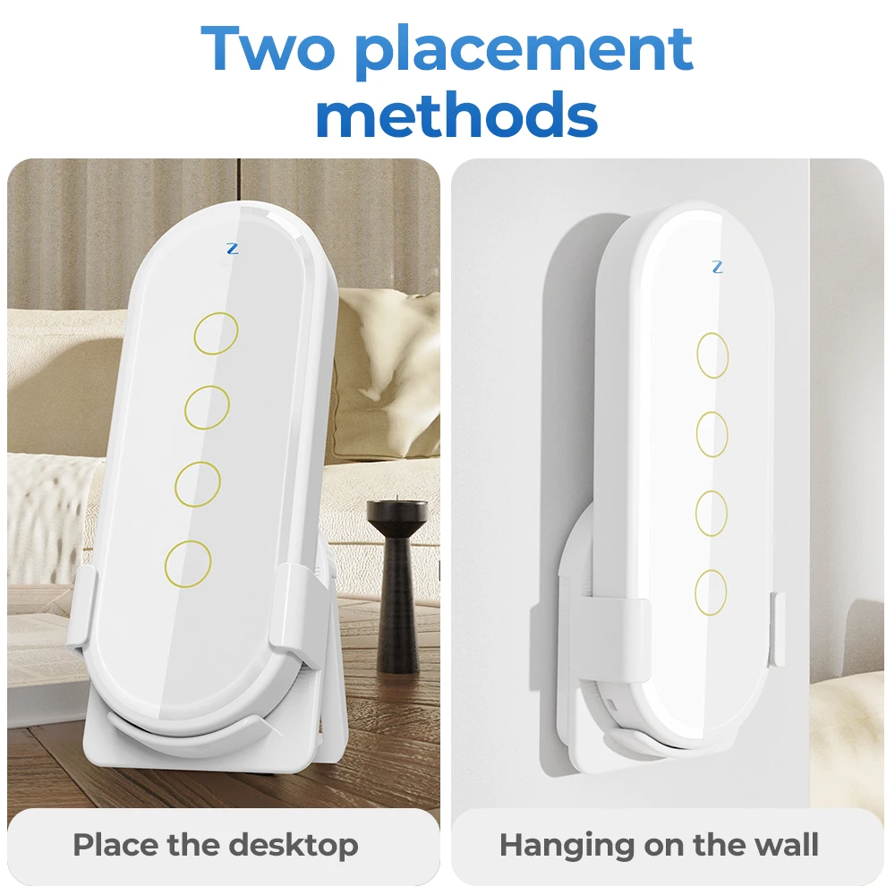 SZMYO Tuya ZigBee Wireless $mart Home Premium Portable 4 Gang 12 Scene Switch Touch Light Remote Control Zigbee 3.0 Bridge