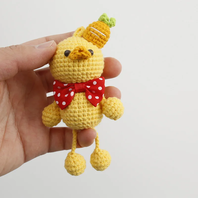 Amigurumi Custom Crochet Doll Handmade Cotton Stuffed Animals Bear Frog Chicken Rabbit Doll
