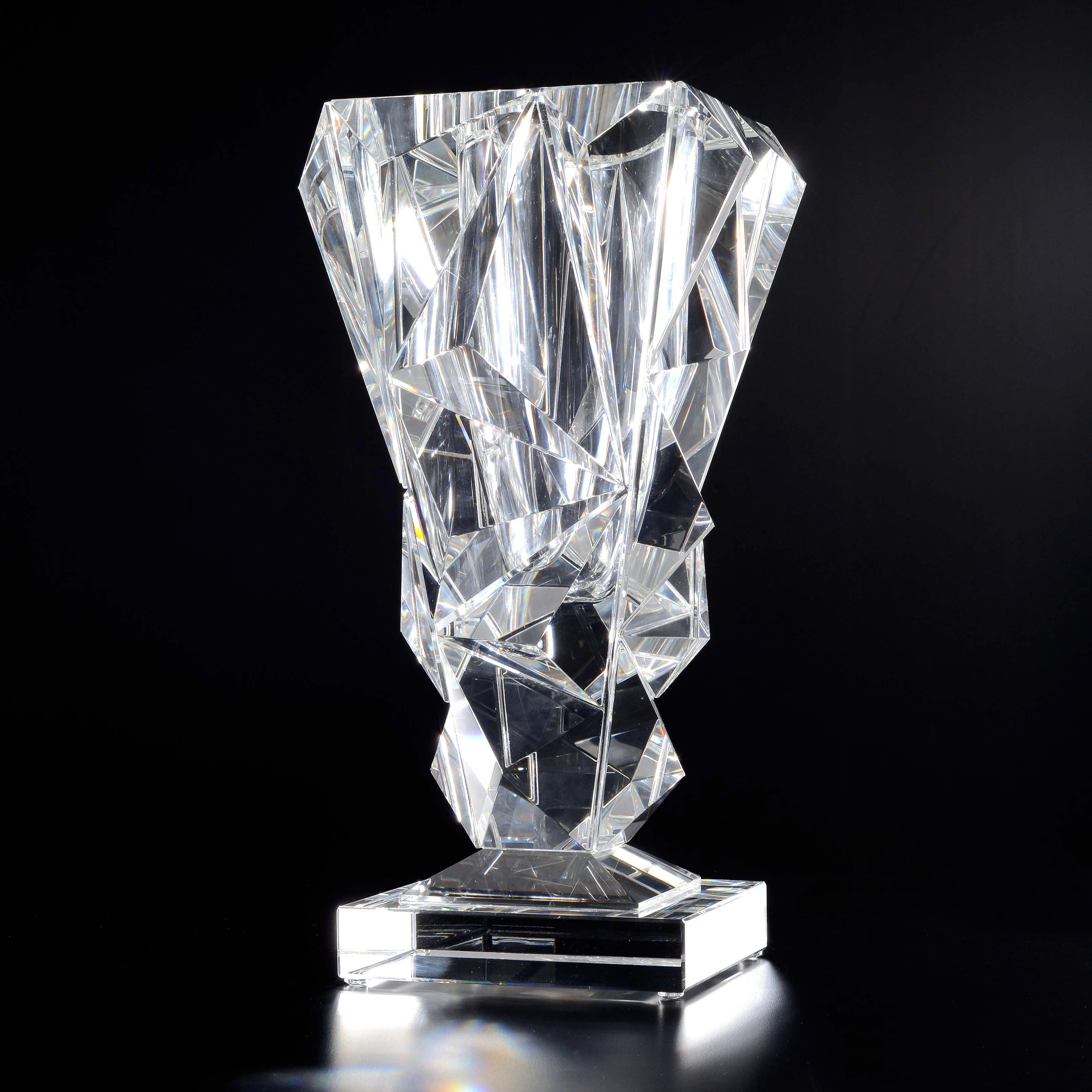 handmade square home accessories vase plant hydroponic clear crystal k9 vase