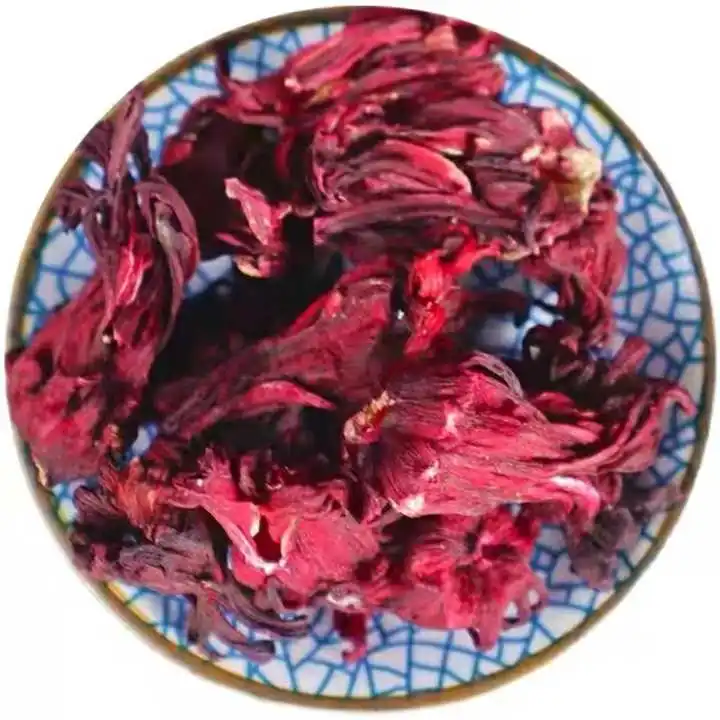 Wholesale Factory 100% Nature Dried Hibiscus Flower Tea Blooming Dry Roselle Hibiscus Strip Luoshen Flower