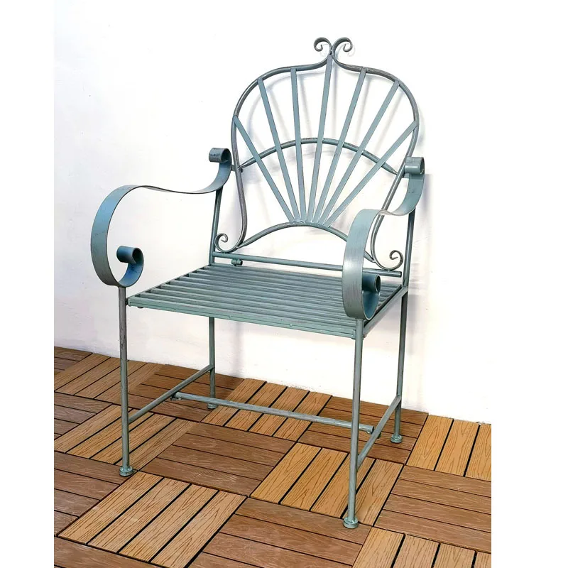 Wholesale Vintage  Park Furniture Metal  Outdoor Chair Outdoor Patio Garden Bench Outdoor Armchairs
