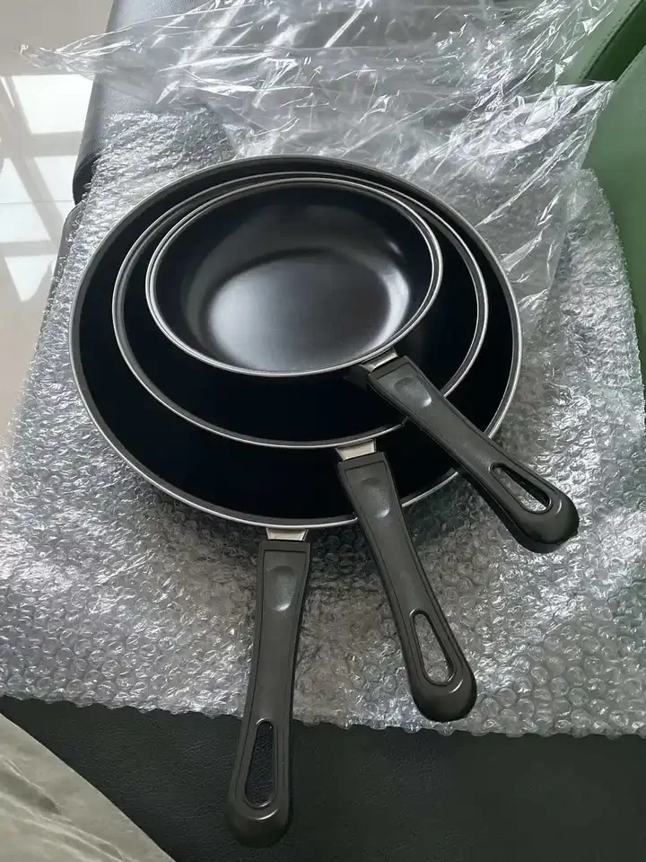 12 Inch Nonstick Frying Pans Iron and Stainless Steel Kitchen Induction Cooker Gas Frying Pan Suitable No Lid Non Stick