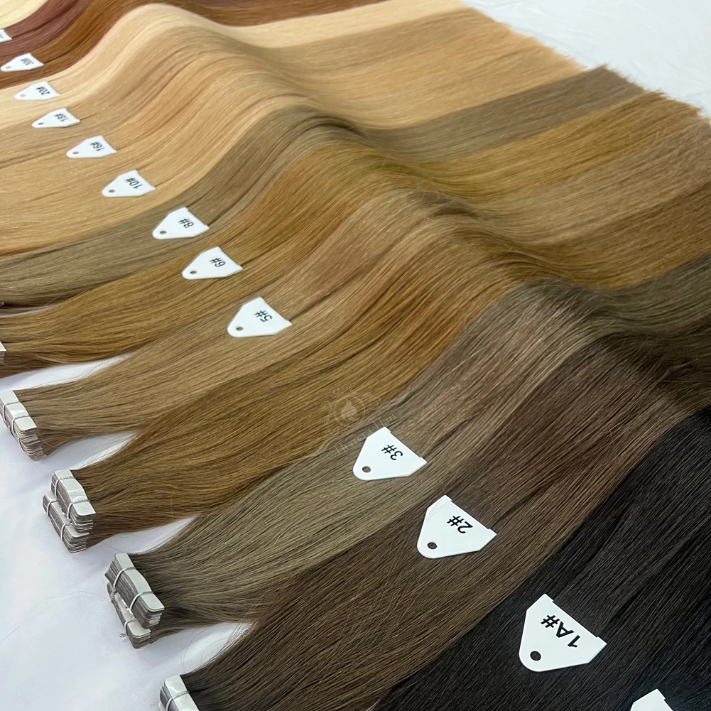 Herrera Blonde Tape Extensions Human Hair 16 18 20 22 24 26 Inch 100Virgin Cuticle Aligned Natural Russian Tape Hair Extensions