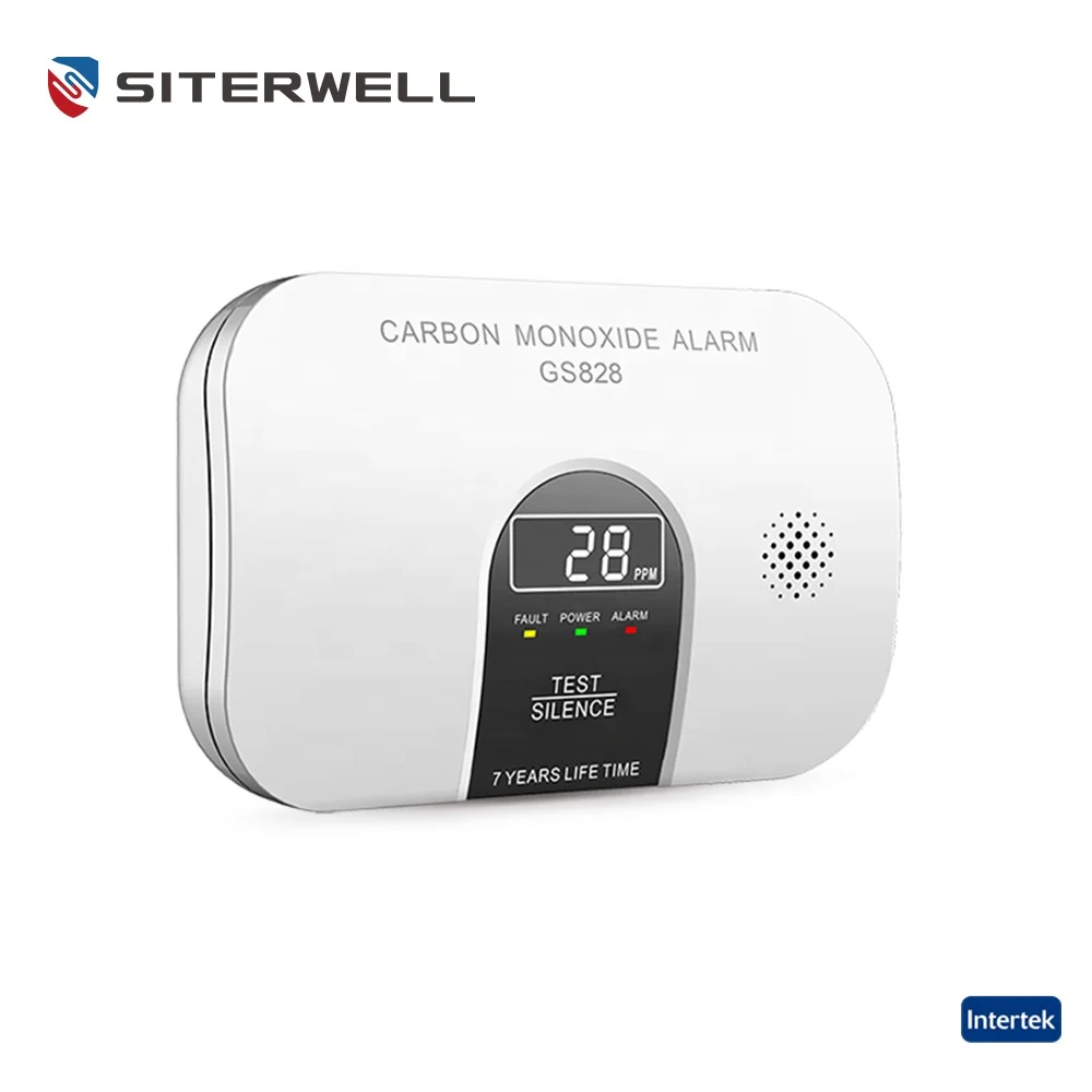 Manufacture INTERTEK State of the art technology LCD screen co detector carbon monoxide alarm