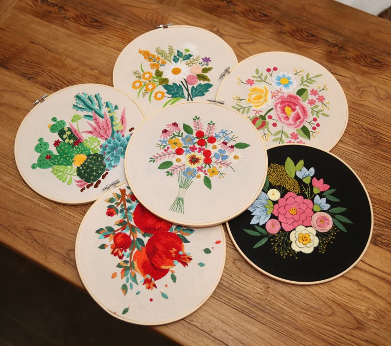 Embroidery DIY handmade material package European stereo embroidery hanging picture embroidery cross stitch