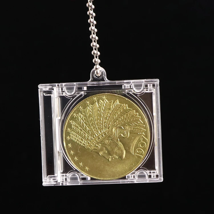 WEISHENG Factory Plastic NFC Ring Tag Metal Card Packing Box Proximity ID RFID Keychain Card  Box ID Business Card Holder