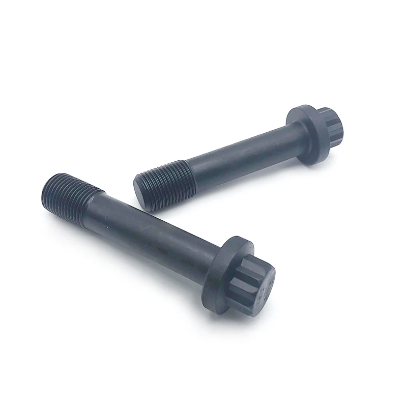 Phosphate coating m8 black flange bolt din 65438 aluminum 12 point flange bolt