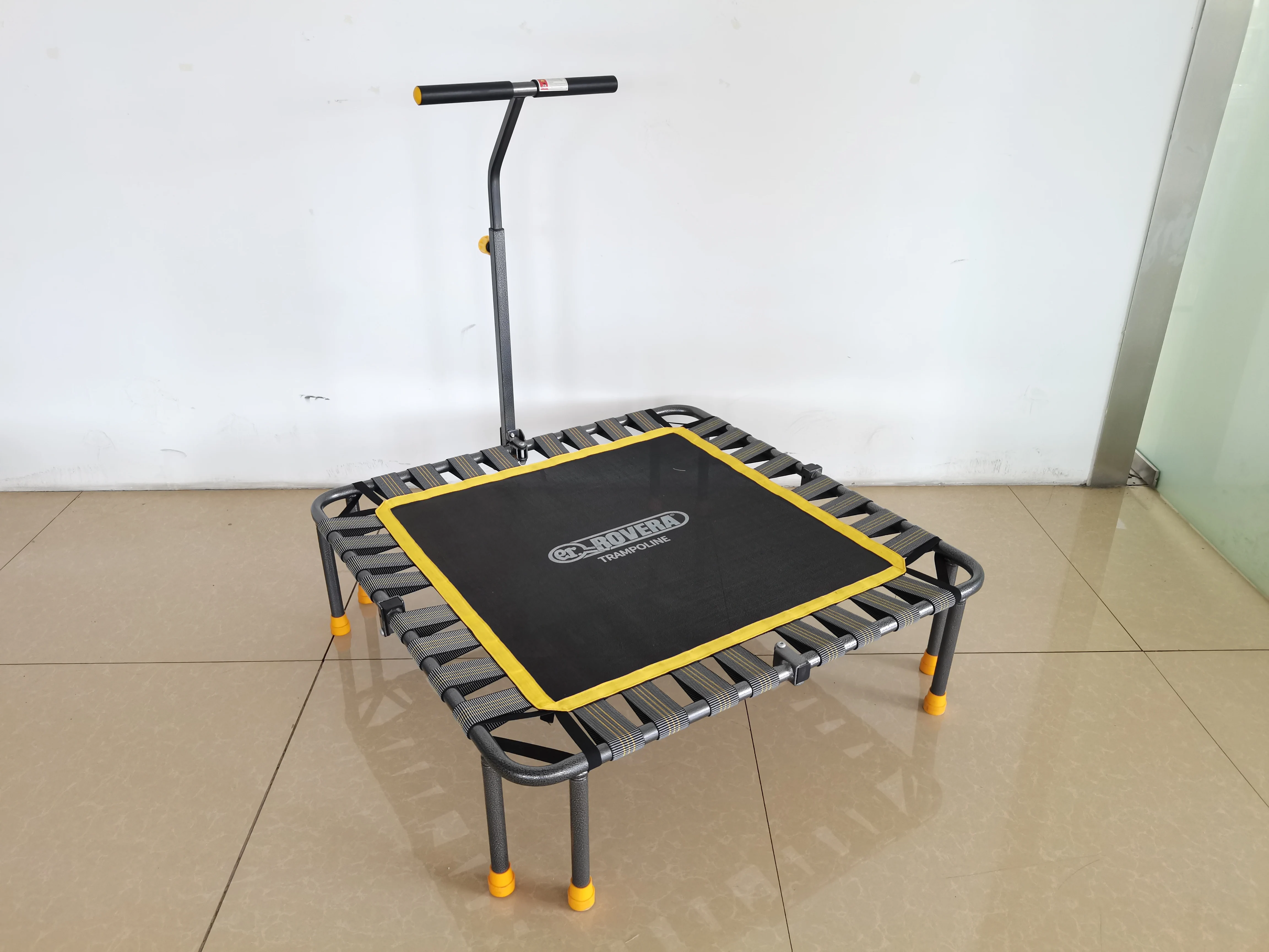 Foldable  Trampoline Max Load  Fitness Rebounder with Adjustable Handle  Exercise Trampoline for Adults Indoor/Garden Workout