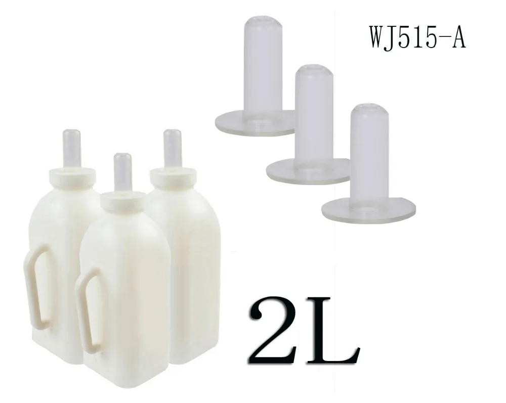 WANJIA 2L 3L 4L 5L Livestock nontoxic plastic Animal Farm Cow Calf Milk Feeding Bottle With Nipple