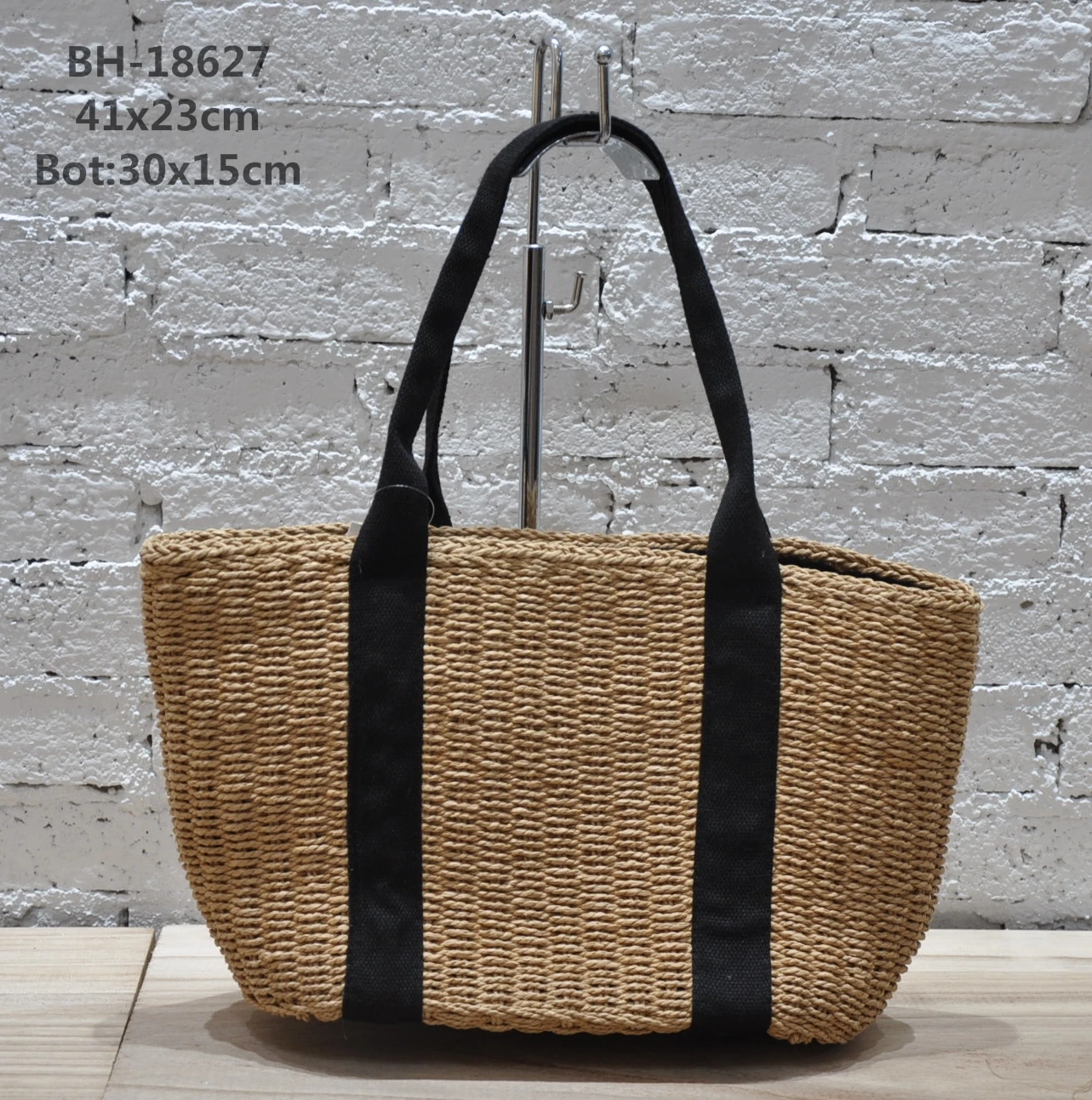 Natural grass woven beach bag straw large capacity tote bag handmade women raffia handbags