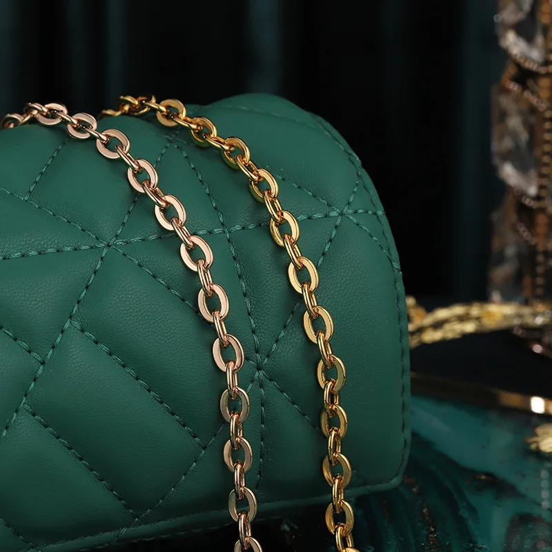 Fashion bag decorative gold plated brass metal chain high quality strap for luggage and bags accessory