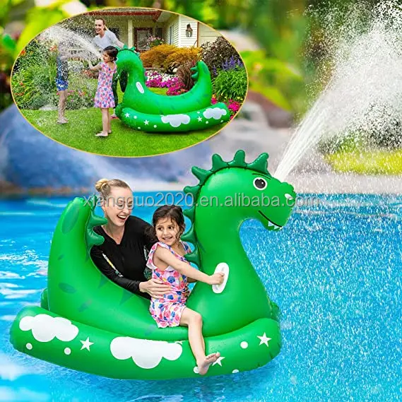Water Toys Custom Inflatable Pool Animal Toy Kids Dinosaur Surfing Pool Seating Chair Dinosaur Pool Float
