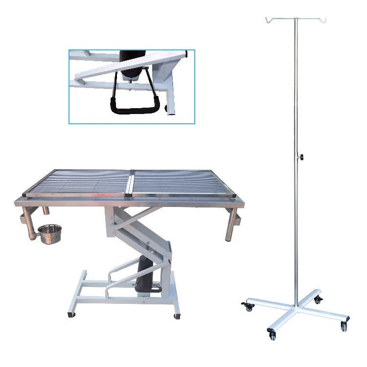 New design stainless steel electric control pet operating table Electric Lift Stainless Steel Vet Table