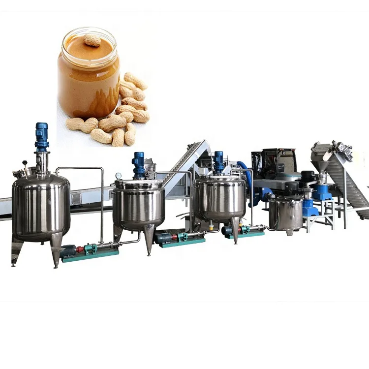 Peanut Butter Processing Production Equipment Plant Line, Automatic Sesame Peanut Paste Butter Making Processing Machine