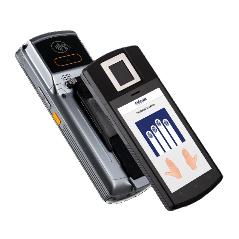 Android Biometric Fingerprint Reader Capturing Handheld Device Terminal 4G NFC