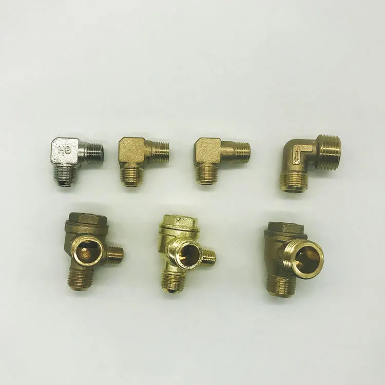 High quality Oil-free silent air compressor elbow accessories iron/zinc alloy/copper elbow wholesale