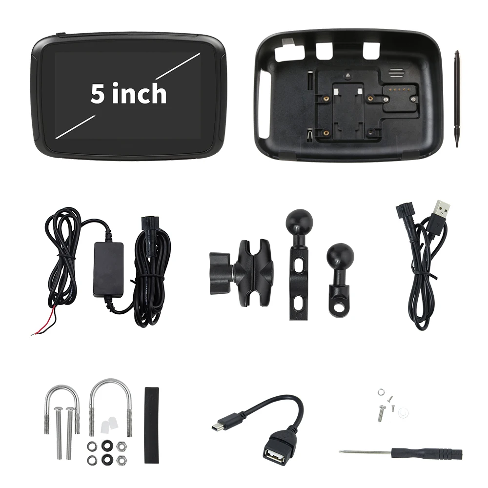 GRANDNAVI 5-дюймовый водонепроницаемый MP5 MP3 беспроводной монитор CarPlay с поддержкой BT Touhc экран