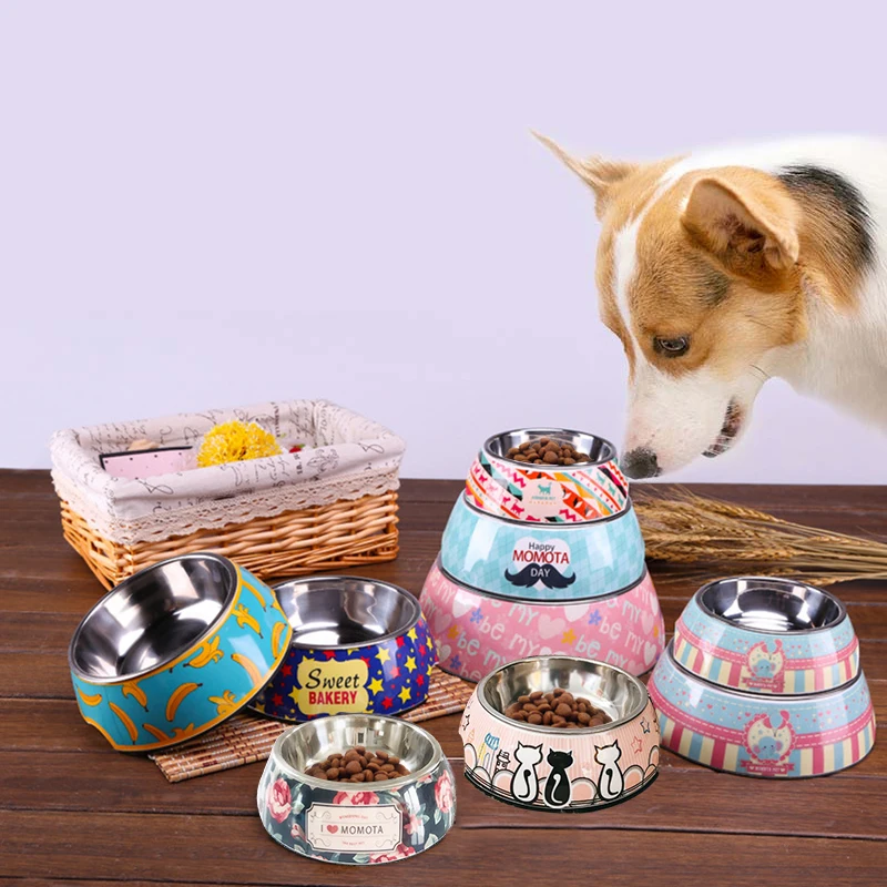 Luxury Pet Food Feeding Pet Bowl Stainless Steel Water Dog Cat Bowl Custom Logo Feeder Dog Bowls