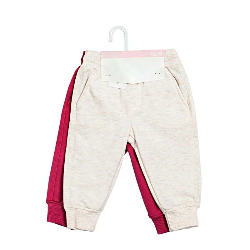 solid color spring autumn boys girls single side velvet thread pants