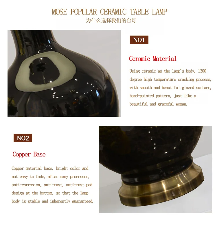 Wholesale Led reading decorative luxury table lamp hotel