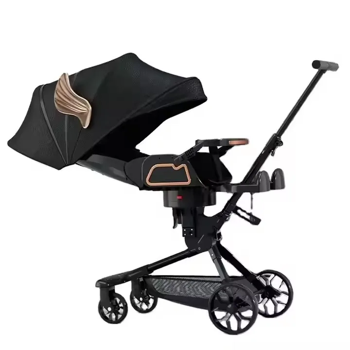 New baby roller trolley lightweight shock absorbent folding can sit and lie down two-way baby stroller stroller