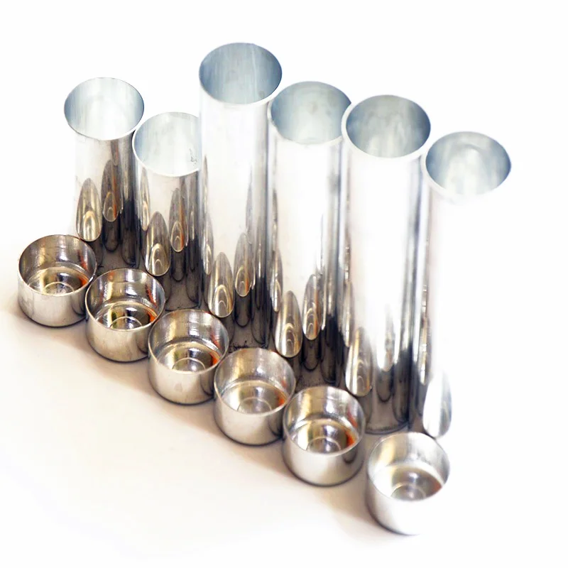 Dental aluminum empty cartridges used for filling prosthesis flexible valplast material