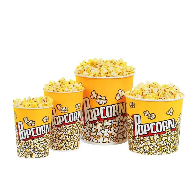 paper popcorn cups 40 oz disposable popcorn packaging cup Environment -friendly paper cup popcorn