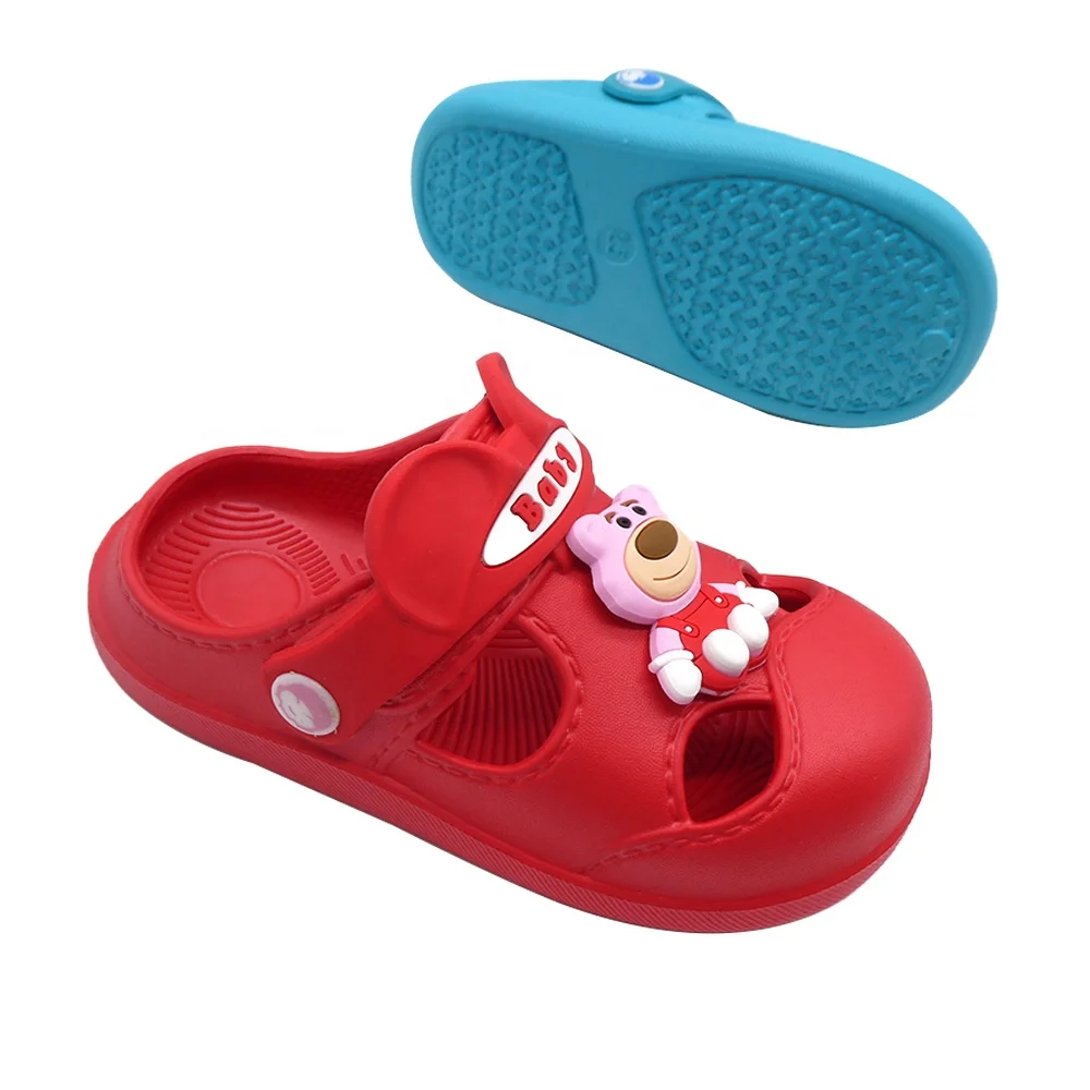 Мягкие тапочки ODM OEM из ЭВА для детей симпатичные детские сабо с медведем нескользящая обувь мальчиков и девочек малышей Тапочки