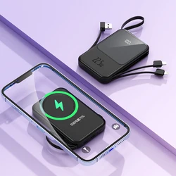 Belt Line Fast charging power bank 20000mAh Magnetic Wireless charger Portable Charger