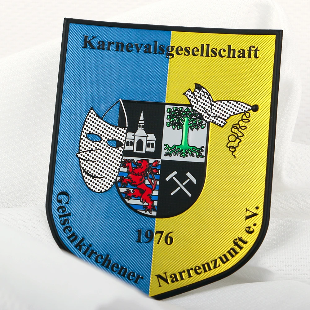 Wholesale Custom Sportswear Patches Design TPU Badges with Embossed 3D Football Team Club Patches
