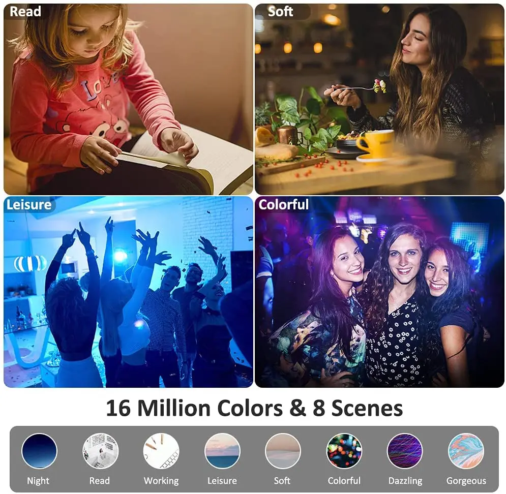 2021 New Design 4pcs*6 Inch RGB Down Light Smart downlight LED Lighting Recessed LED Down Light