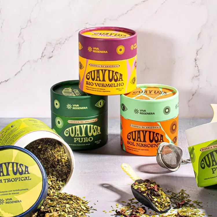 Перерабатываемая упаковка для черного перца устойчивая к воздействию воды картонная туба пищевых продуктов специй бумажная