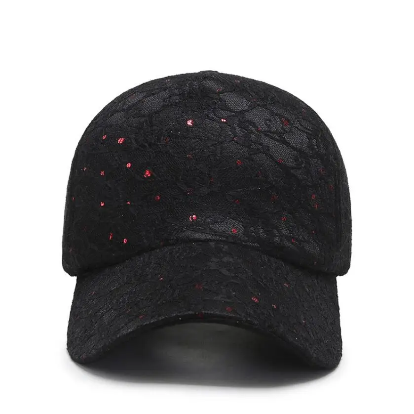 Custom Bud Silk Sequin Unique Baseball Cap For Ladies