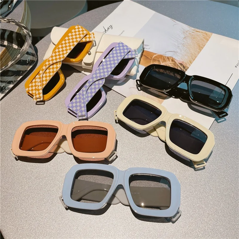 3960/M362 New Brand Designer Vintage Wide Leg Women Shades Retro Square Sunglasses For Men 2022