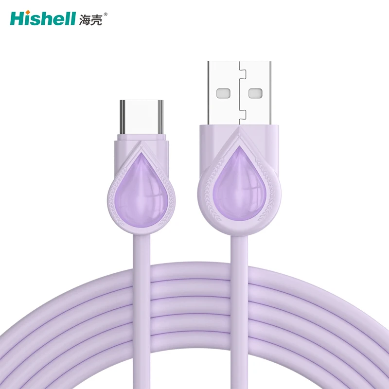 2A Fast Charging Silicone USB Data Transfer Charging Cable Cell Phone Charger Cable