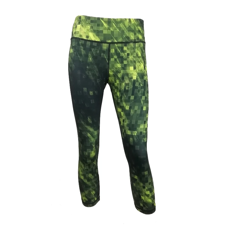 
Printed Polyester Spandex Womens Leggings Sportswear Apparel Stock 