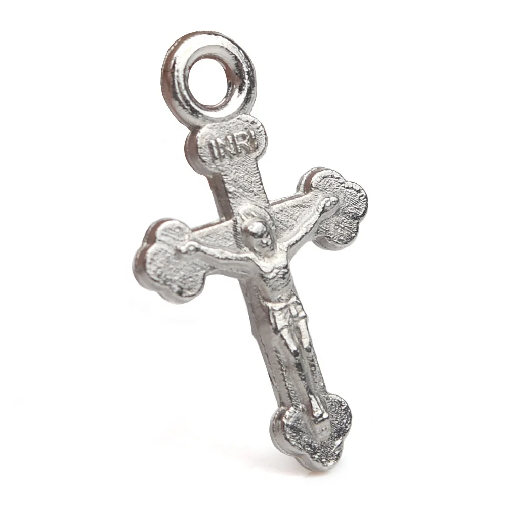 Catholic 20mm Small  Bracelet Cross Religious Classic Charm Metal Crucifix Pendant