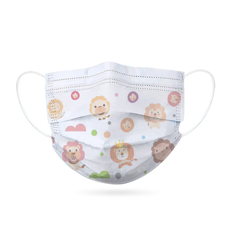 
2020 New product kids child baby cute 3 ply disposable face mask for student school with melt blown fabric 