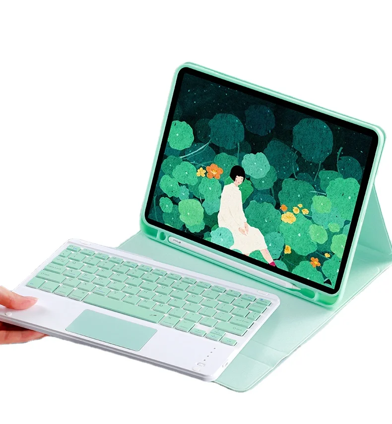 protective leather case keyboard case with trackpad for iPad Air 4 10.9 inch